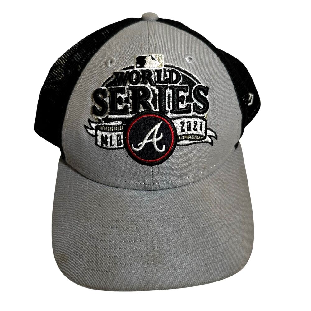 Atlanta Braves New Era 2021 World Series 9Forty Trucker Hat SnapBack Champs